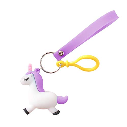 Einhorn Schlüsselband Mädchen-Tasche Hängen Anhänger Netter Keyring Geschenke Für Kinder Und Erwachsene Lila von Bongles