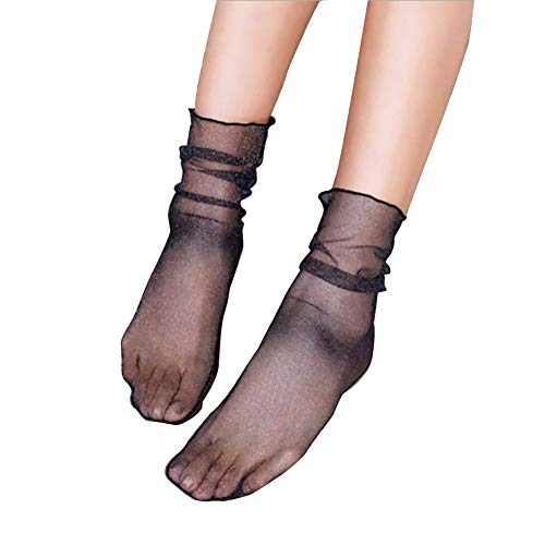 Frauen-Sommer-Sheer-Schlapphut Socken Weibliche Net Transparent lose kurze Strümpfe Damen Spitze Socken von Bongles