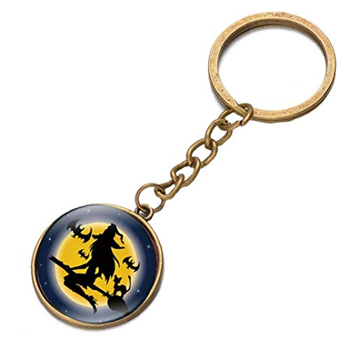 Halloween Keychain Hexe Glas Anhänger Schlüsselanhänger Geschenk Für Kinder Und Erwachsene von Bongles