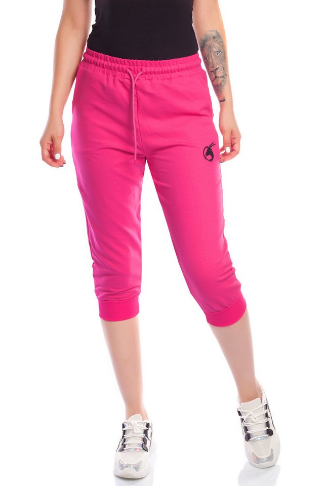 Bongual 3/4-Sweathose Jogginghose Capri Basics in Unifarbe von Bongual