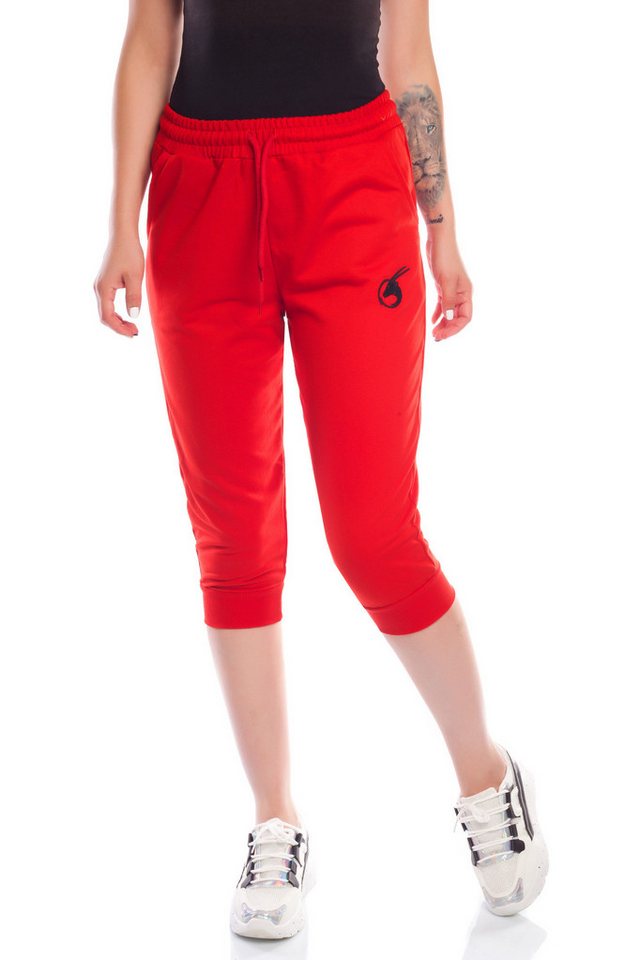 Bongual 3/4-Sweathose Jogginghose Capri Basics in Unifarbe von Bongual