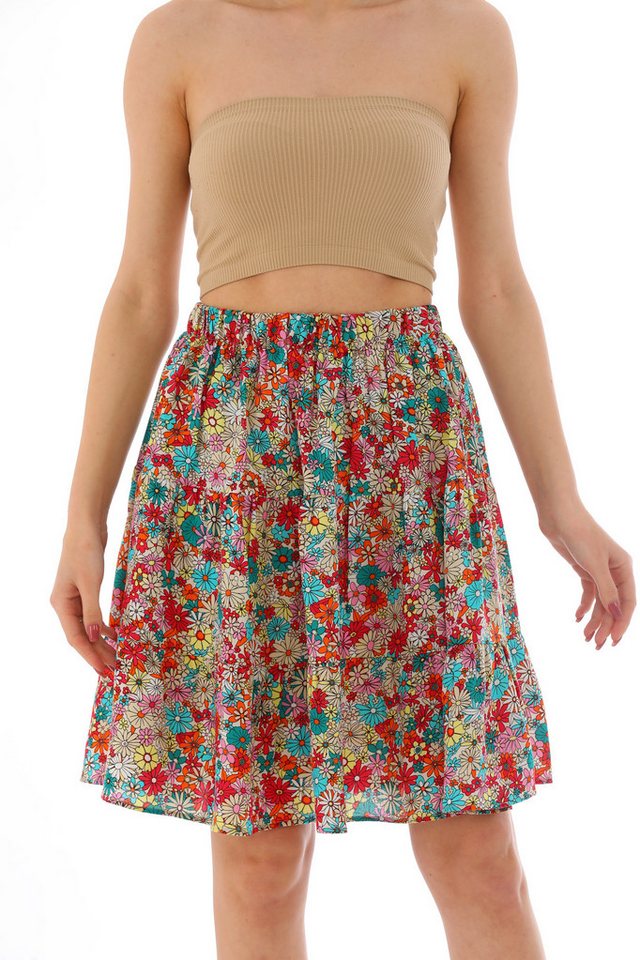 Bongual Sommerrock Sommerrock mit Stufen geblümt von Bongual