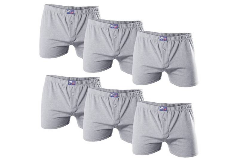 Bongual Boxershorts Retroshorts mit dekorativen Knöpfe (6-er Pack) meliert von Bongual