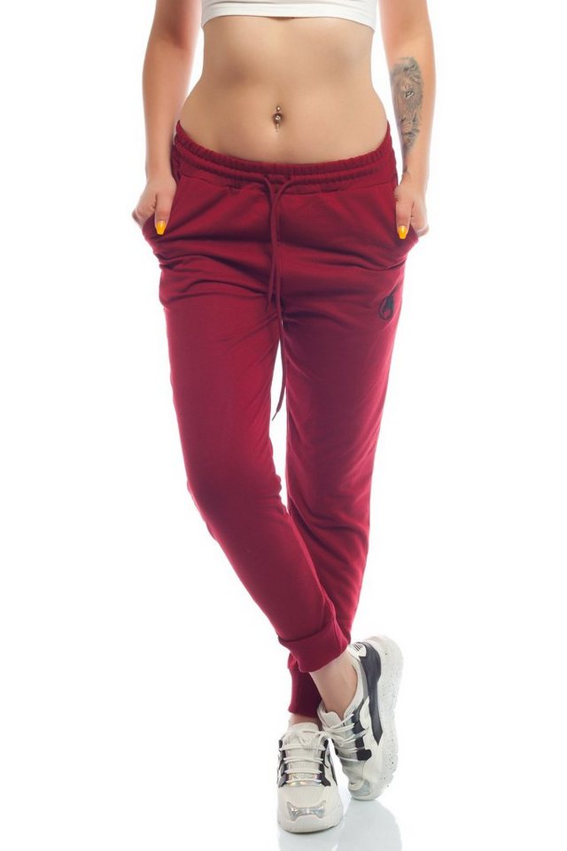 Bongual Jogginghose Loungehose mit Logostickerei Relaxhose Basic von Bongual