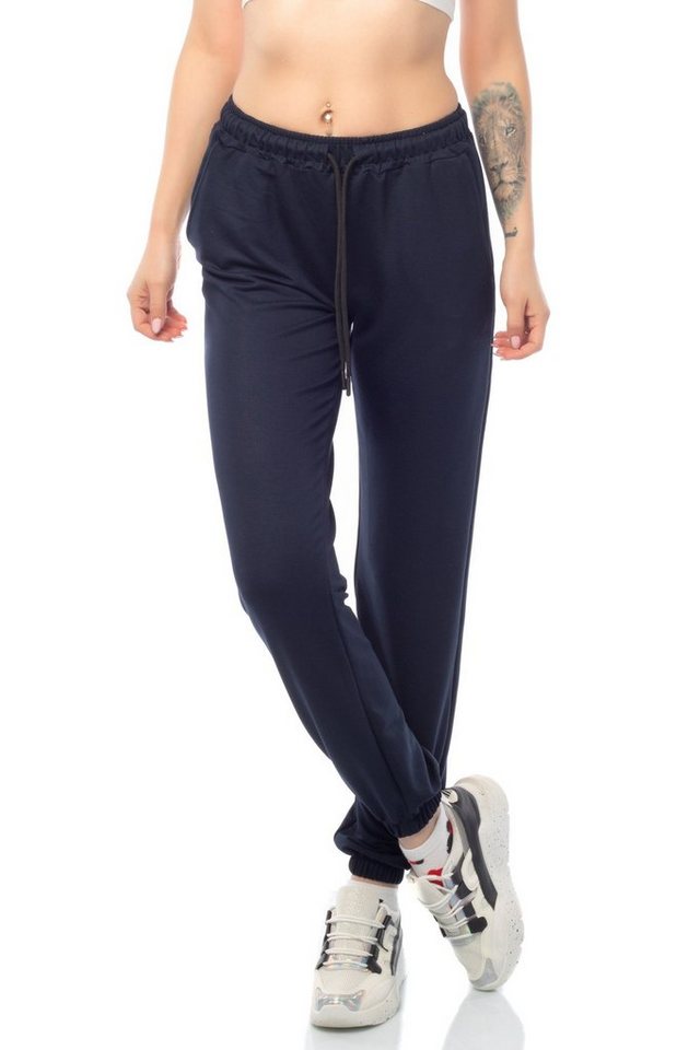 Bongual Jogginghose Sweathose Damen Sporthose Basic lässig Loungehose von Bongual