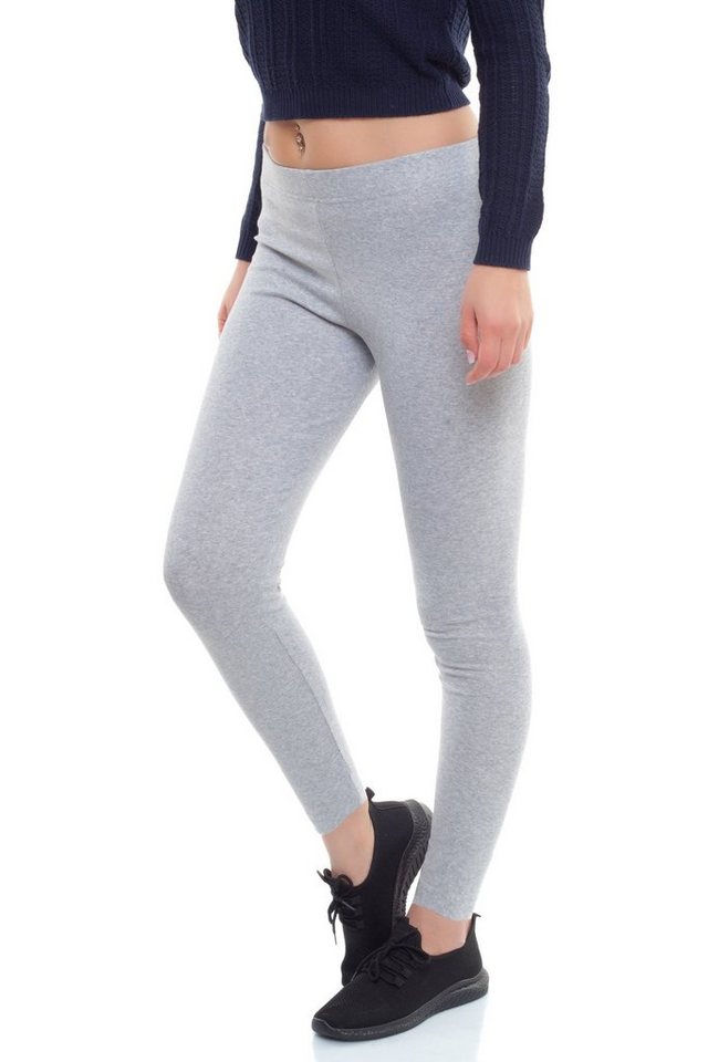 Bongual Leggings Damen Feinstrick Thermoleggins warm aus Baumwolle-mix Basic Thermo von Bongual