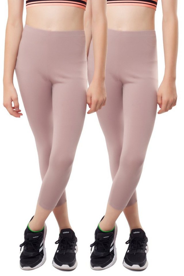 Bongual 3/4-Leggings Kinder Gamaschen (2er-Pack) Unifarben von Bongual
