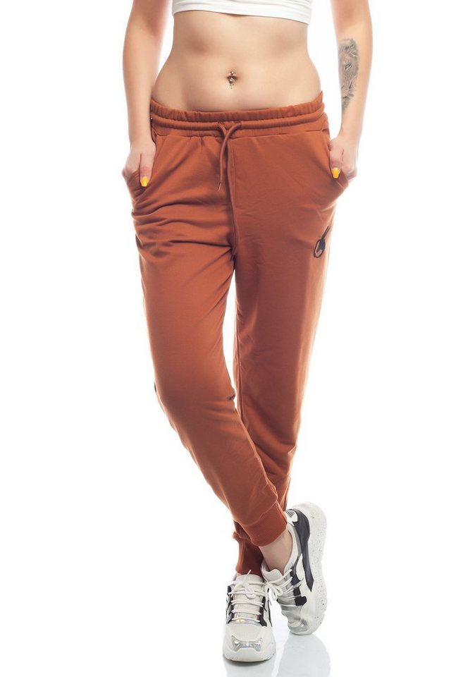Bongual Loungehose Relaxhose Jogginghose mit Logostickerei Basics von Bongual