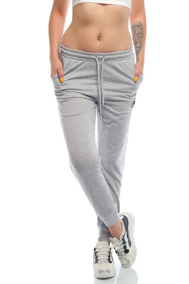 Bongual Loungehose Relaxhose Jogginghose mit Logostickerei Basics von Bongual