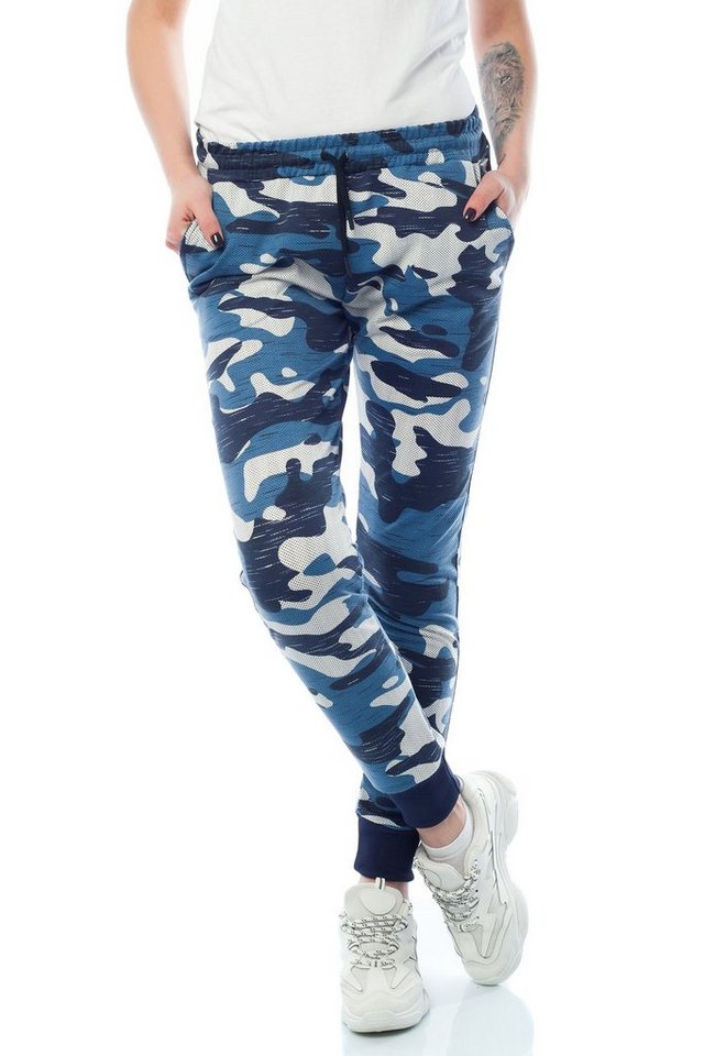 Bongual Sweathose Damen Jogginghose Camo Armee Tarnmuster Freizeithose von Bongual