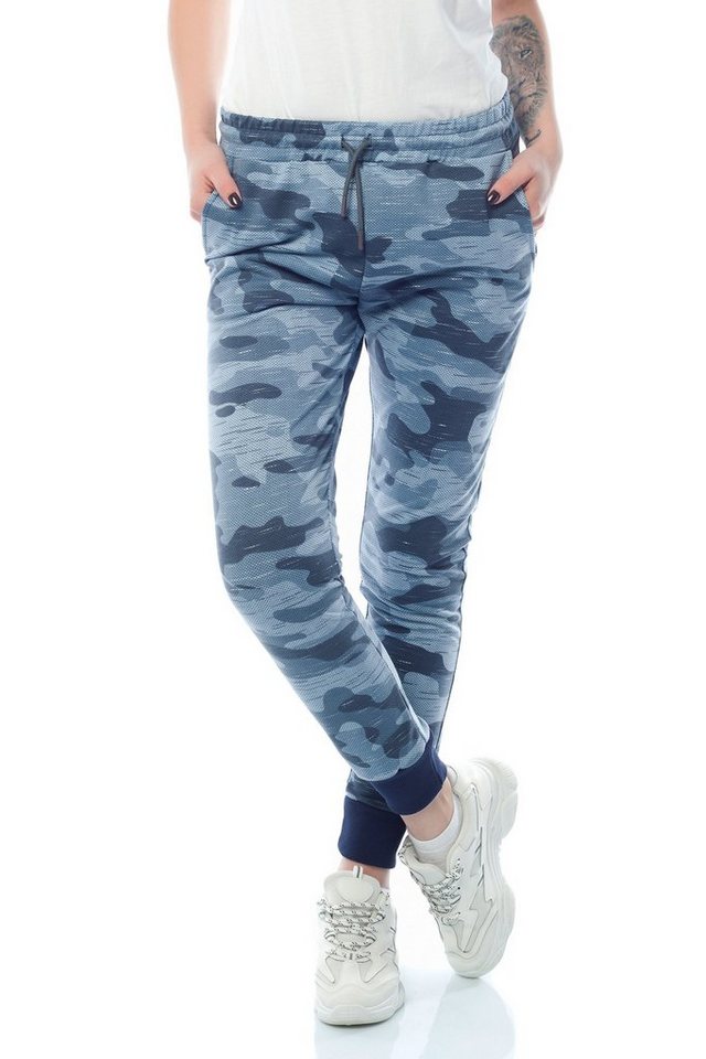 Bongual Sweathose Damen Jogginghose Camo Armee Tarnmuster Freizeithose von Bongual