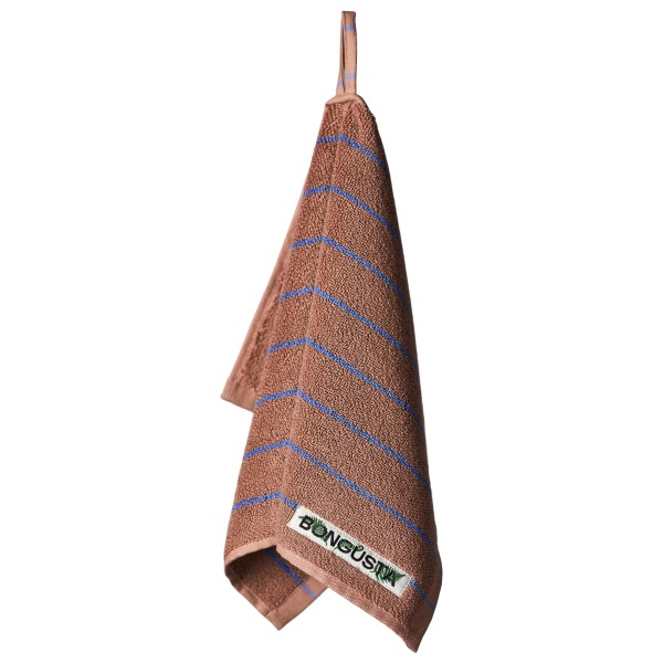 Bongusta - Naram Guest Towels - Badehandtuch Gr 30 x 50 cm camel / ultramarine von Bongusta