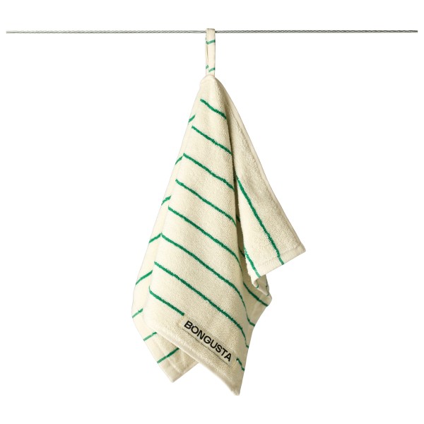 Bongusta - Naram Guest Towels - Badehandtuch Gr 30 x 50 cm weiß/ grass von Bongusta