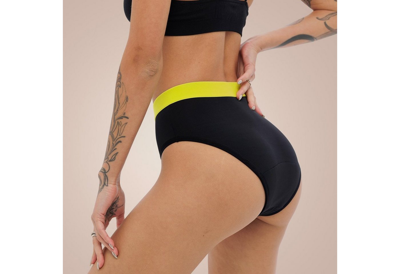 Boni-Shop Slip Weekiss High Waist Lemon Periodenunterwäsche, Menstruationsunterwäsche, Periodenslip, Größe: XL (42), Mengen-Rabatte von Boni-Shop