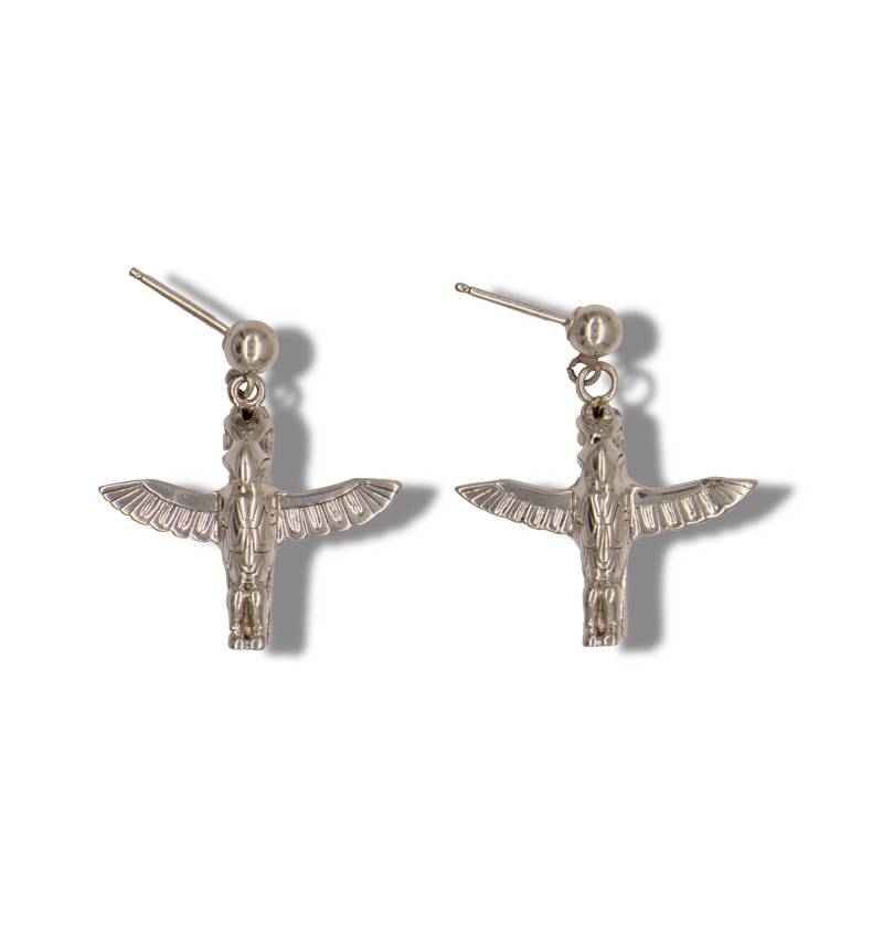 Adlerohrringe, Adlerohrring, Silberner Adlertotem, Adlertropfenohrringe, Nativeadlerschmuck von BonitaRoseJewelry