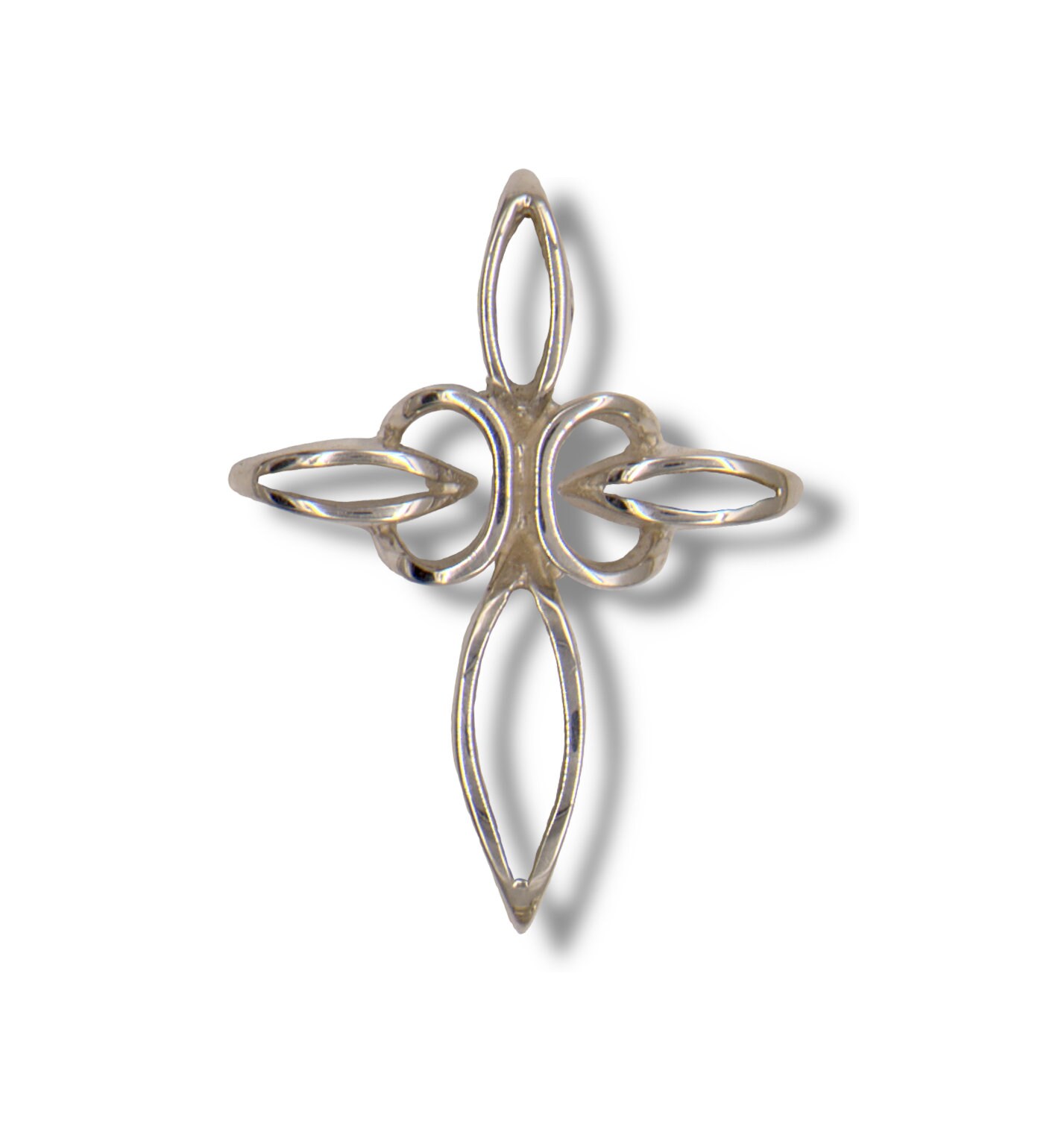 Dekoratives Kreuz, Einzigartiger Kreuzanhänger, Kreuz Halskette, Silberkette, Niedliche Halskette von BonitaRoseJewelry