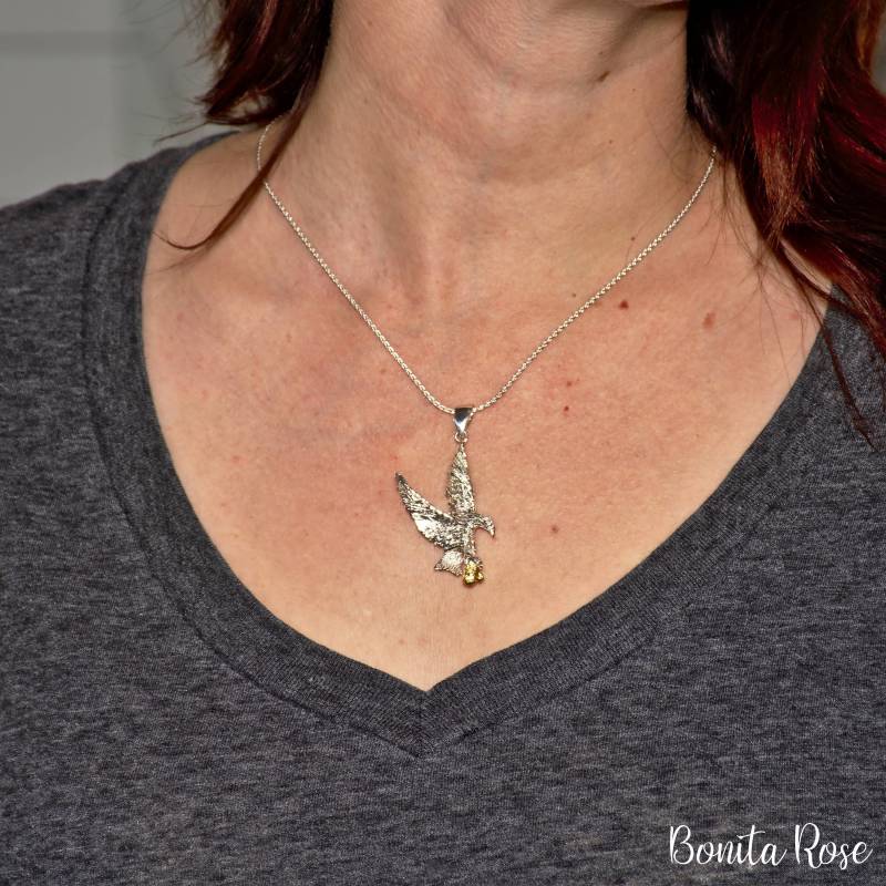 Fliegender Adler Schmuck, Silber Fliegender Adler, Anhänger, Schöner Auffallender von BonitaRoseJewelry