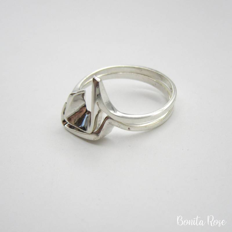 Minimale Und Moderne Sammlung, Bogen-Ring-Set, Stapelringe, Silberbogen-Ringe, Silber Dünner Ring, Stapelbare Ringe von BonitaRoseJewelry