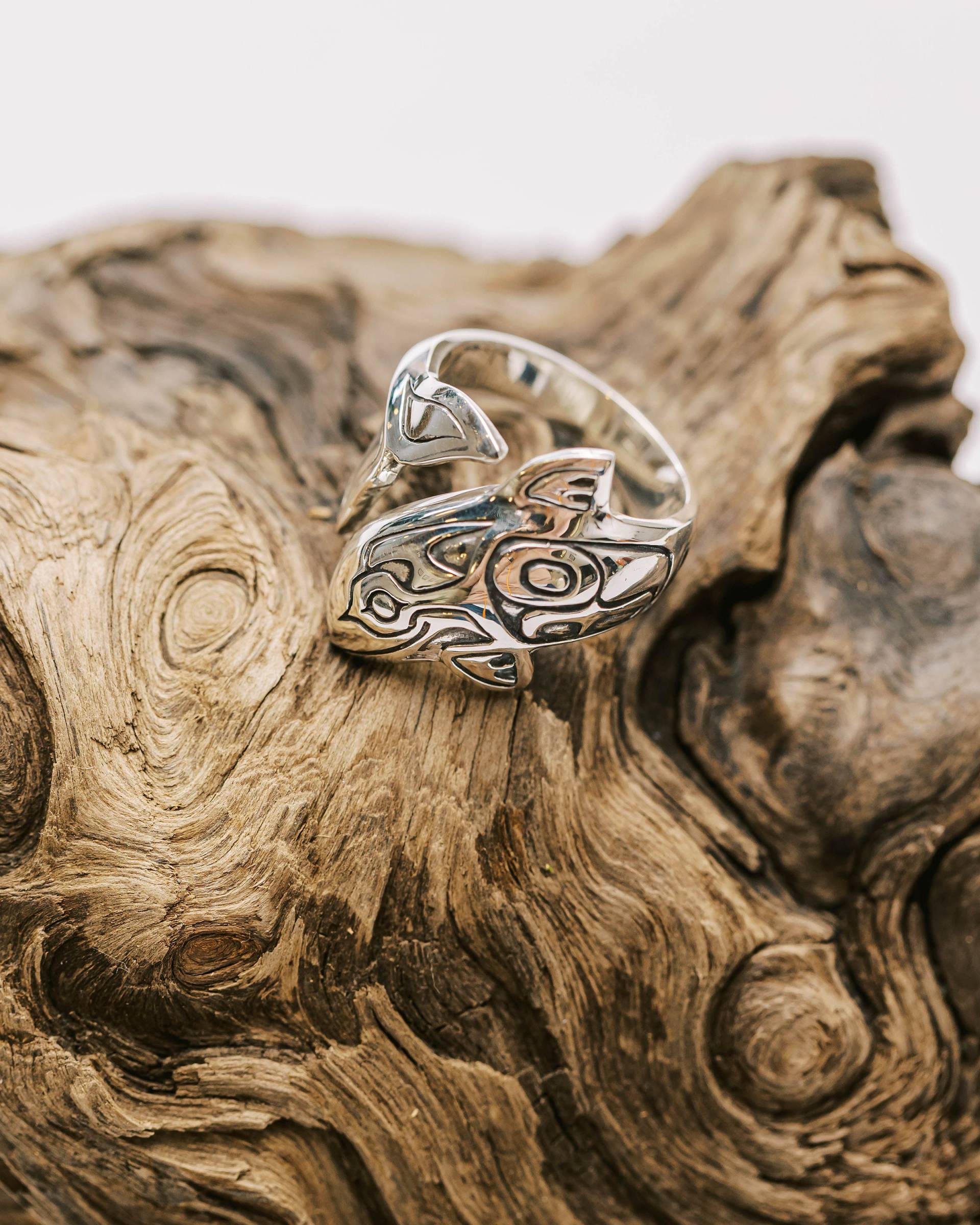 Native Collection - Orca Ring in Sterling Silber Damen Wickelring Alaska Schmuck Wal Native Collection - Orca Ring in Sterling Silber Damen Wickelring Alaska Schmuck Wal von BonitaRoseJewelry