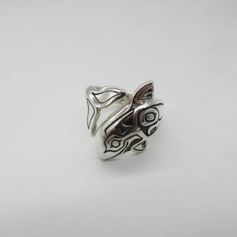 Orca Ringe - Herren Wickelring Alaska Ureinwohnerring Alaska-Ring Sterling Silber Vatertag von BonitaRoseJewelry