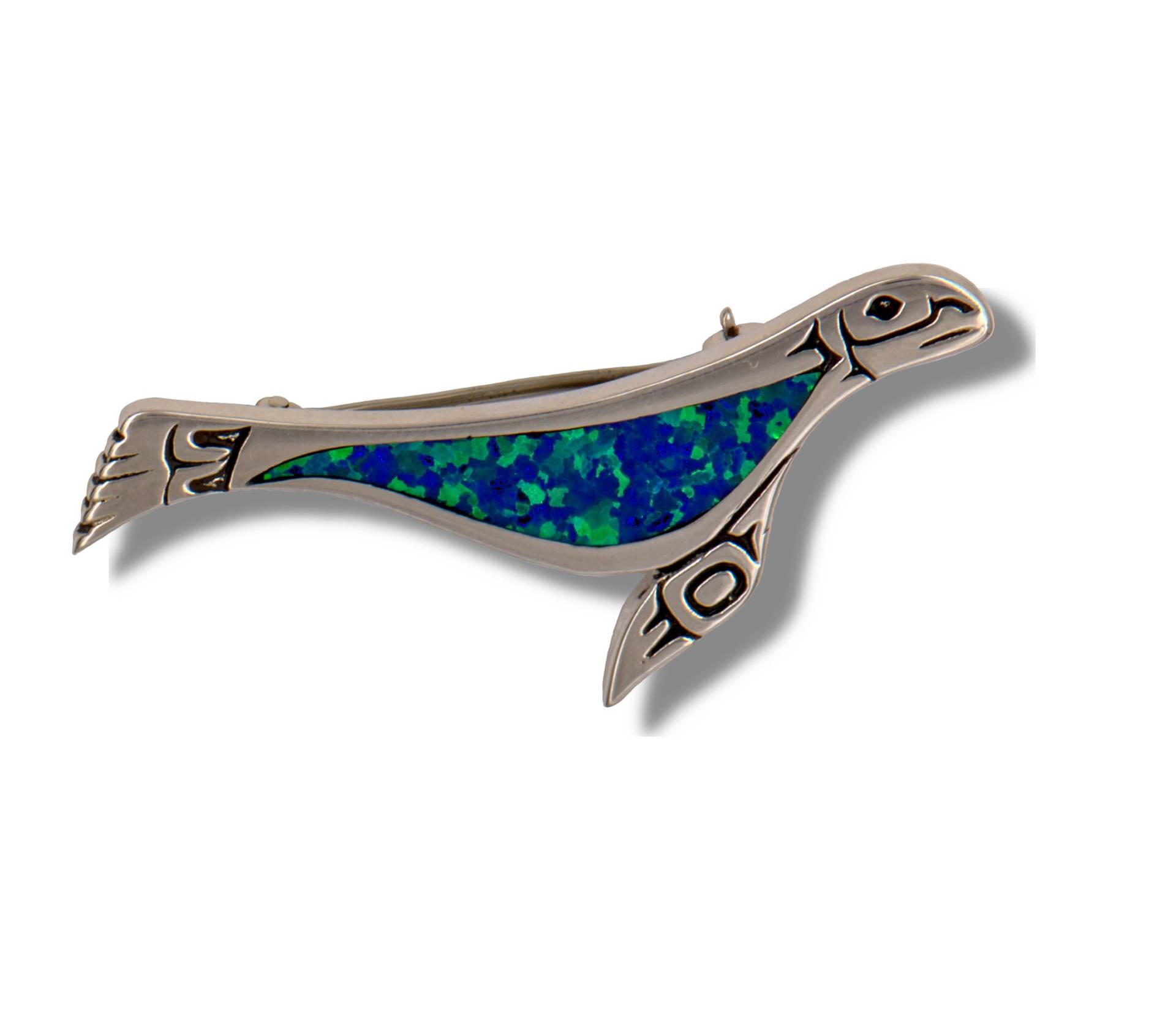 Seehund Brosche - Design Anstecker Silber Goldener Alaska Pin von BonitaRoseJewelry