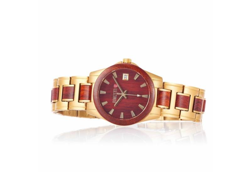 Bonizetti Chronograph, (Damenuhr MACCU PICCHU Holz-Uhr, 1-tlg), Armbanduhr, Sandelholz, Frauen Accessoires, Naturmaterialien von Bonizetti