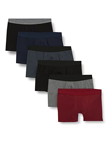 Bonjour Hipster-Unterhosen, hochwertige, baumwollreiche, taillierte Unterhosen, für Herren (Sechserpack) (6er- und 12er-Pack) (Dunkel, L) von Bonjour