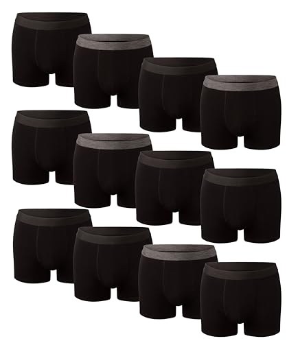 Bonjour Taillierte Hipster-Unterhosen für Herren, 12er-Pack (Schwarz, L) von Bonjour