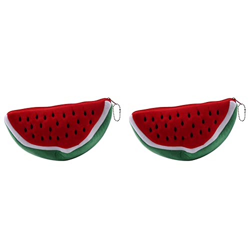 Bonkshire 2 Stück Big Volume Wassermelone Obst Kinder Bleistift Tasche Geschenk Kosmetik Geldbörse Brief Tasche Halter Beutel von Bonkshire