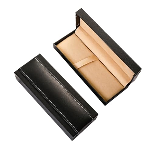 Bonkshire 2-Teilige Stifte-Geschenkbox mit Klappdeckel, Stiftetui, Business-Geschenk-Kollektion, Etui-Sets in Schwarz von Bonkshire