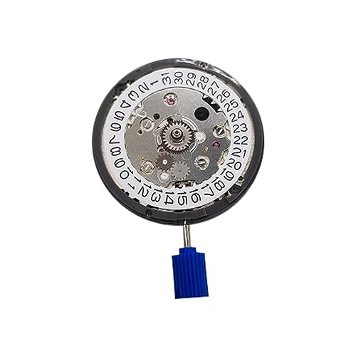 Bonkshire NH34 Hochpräzises Uhrwerk NH34 GMT-Funktion Kalender 3 Uhr Automatikwerk Mechanismus Teile Zubehör Weißer Kalenderf von Bonkshire