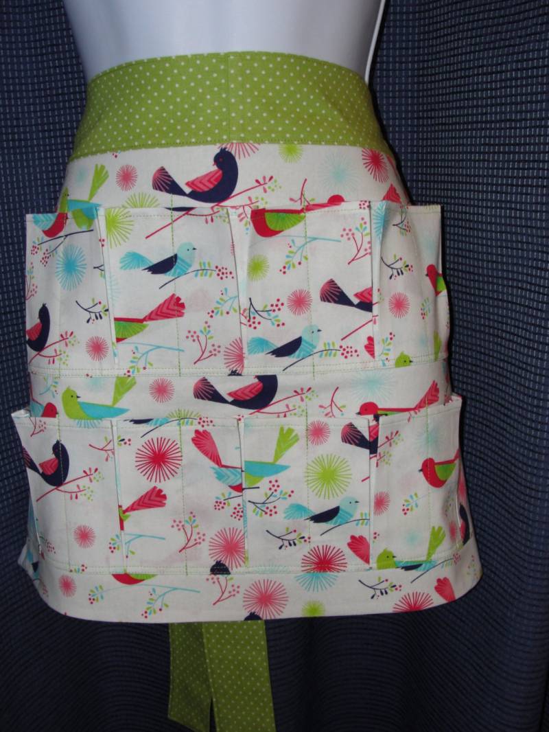 Ei Sammeln Schürze 10 Taschen Vögel Auf Zweigen Grün Polka Dot Ei Sammeln Schürze 10 Taschen Vögel Auf Zweigen Grün Polka Dot von BonnSewingroom