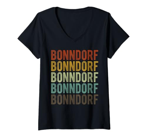 Damen Bonndorf Stadt Retro Vintage T-Shirt mit V-Ausschnitt Damen Bonndorf Stadt Retro Vintage T-Shirt mit V-Ausschnitt von Bonndorf Stadt Geschenk