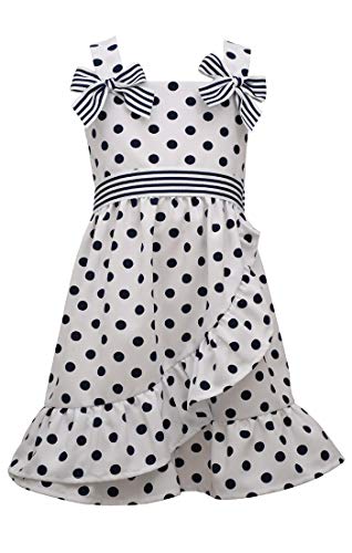 Bonnie Jean Girl's Dress - 4th of July Americana Nautical (6x, White Dots) von Bonnie Jean