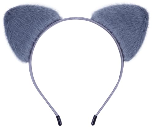 Bonnie Z. Leonardo Flauschiges Katzenohren Stirnband dunkelgrau Katzenohren von Bonnie Z. Leonardo