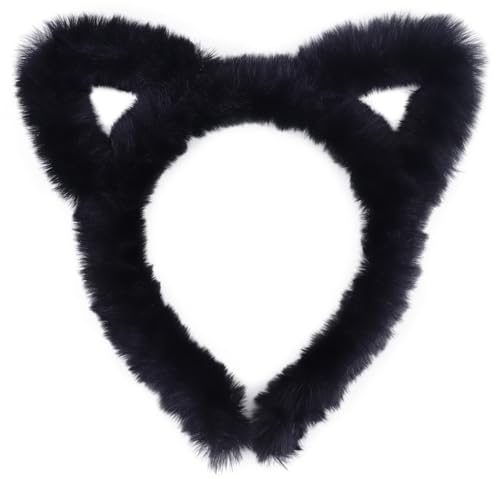 Bonnie Z. Leonardo Haarband mit Katzenohren aus Plüsch, Schwarz von Bonnie Z. Leonardo