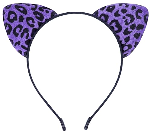 Bonnie Z. Leonardo Haarreif mit Katzenohren, Leopardenmuster, Violett von Bonnie Z. Leonardo