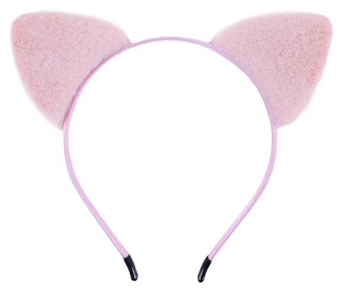 Bonnie Z. Leonardo Haarreif mit Katzenohren aus feinem Samt, Rosa von Bonnie Z. Leonardo
