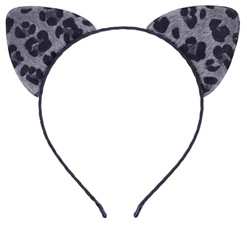 Bonnie Z. Leonardo Leoparden-Katzenohren Stirnband Leopard Katzenohren Damen Grau Leopard von Bonnie Z. Leonardo