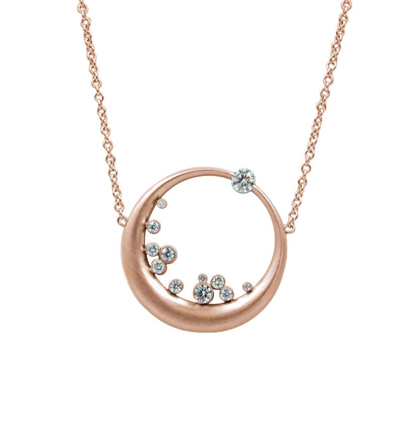 Crescent Starlight Anhänger in 18 Karat Und Diamanten von BonnieOliveiraDesign