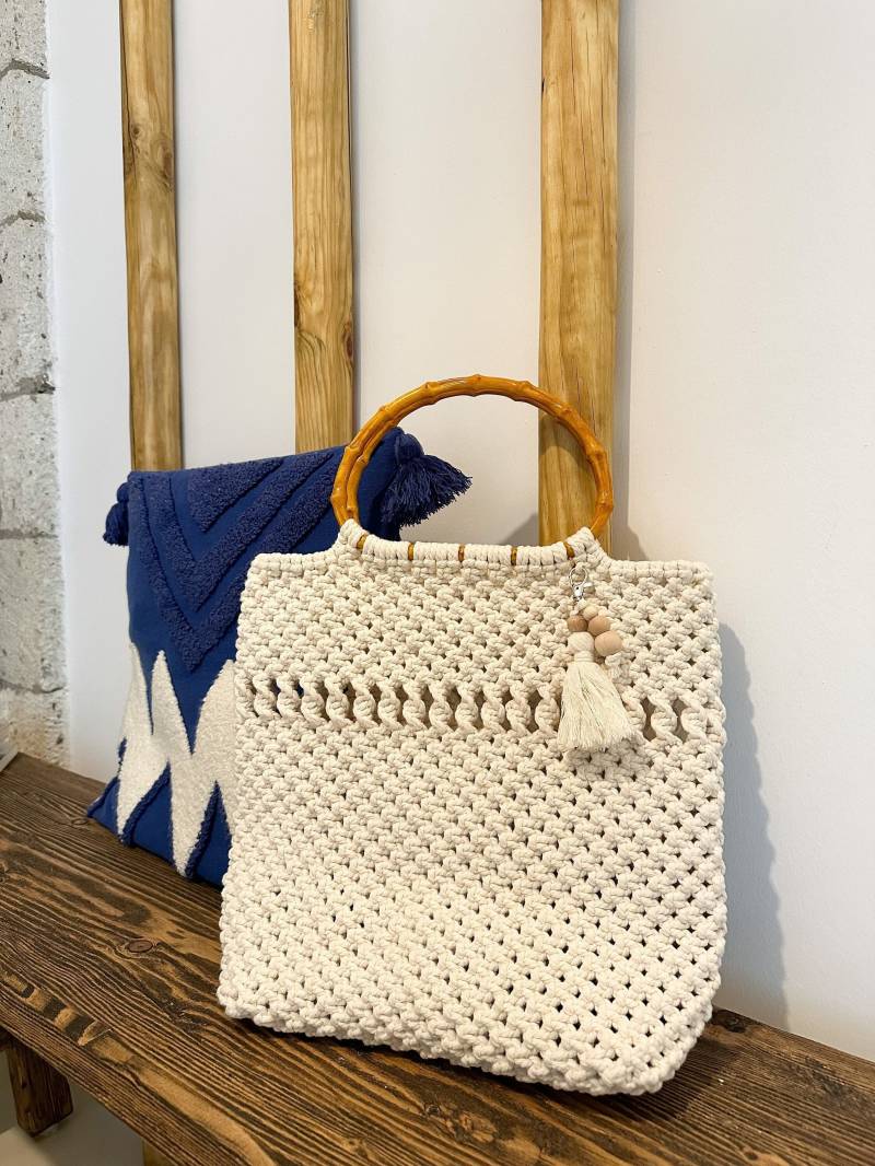 Handgefertigte Makramee-Handtasche, Häkeln Schulter Frauen Handtasche, Tote Schultertasche Hand Gestrickte Tasche, Makramee Boho Geldbörse Handgefertigte Makramee-Handtasche, Häkeln Schulter Frauen Handtasche, Tote Schultertasche Hand Gestrickte Tasche, Makramee Boho Geldbörse von Bonniehandmadee