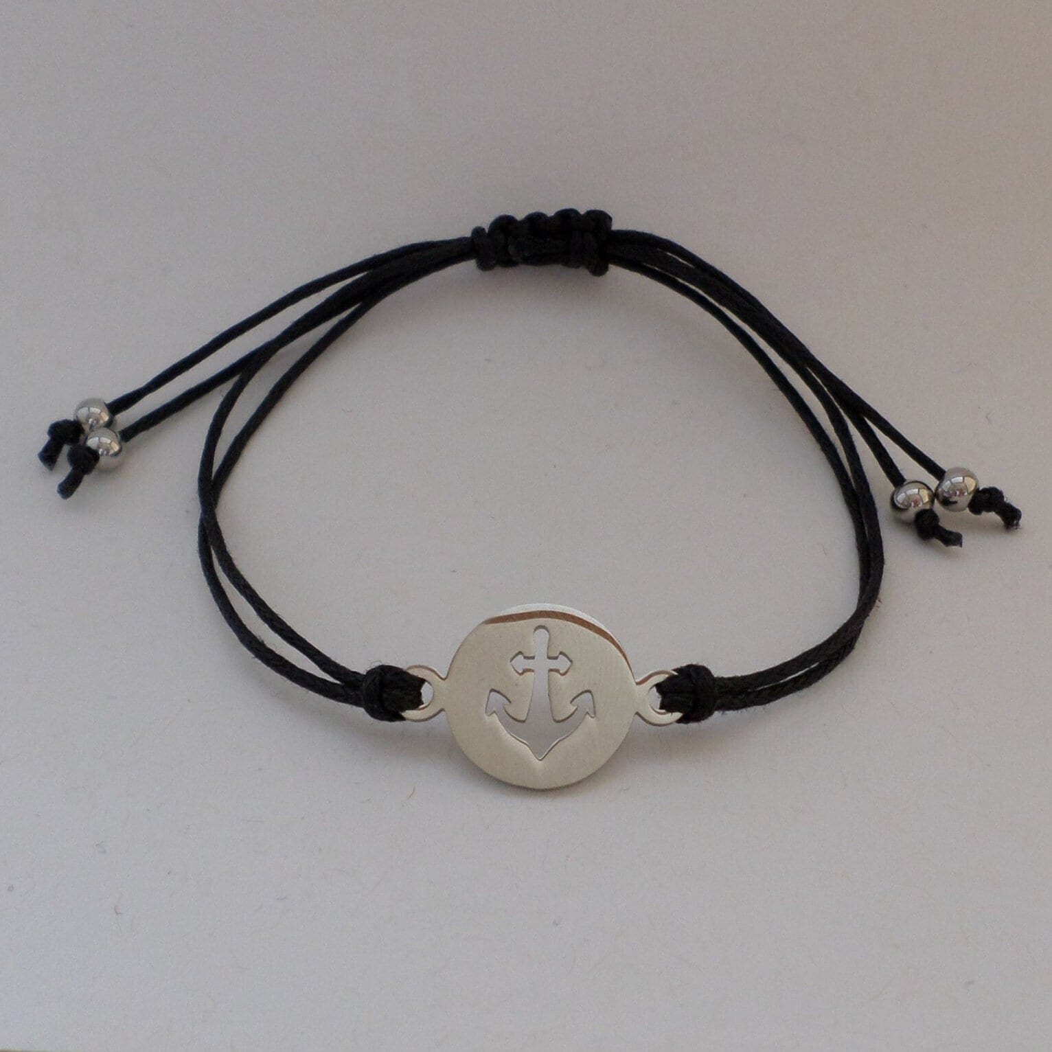 Edelstahl Anker - Baumwollarmband Verschiedene Farben von BonniesKreativwerk