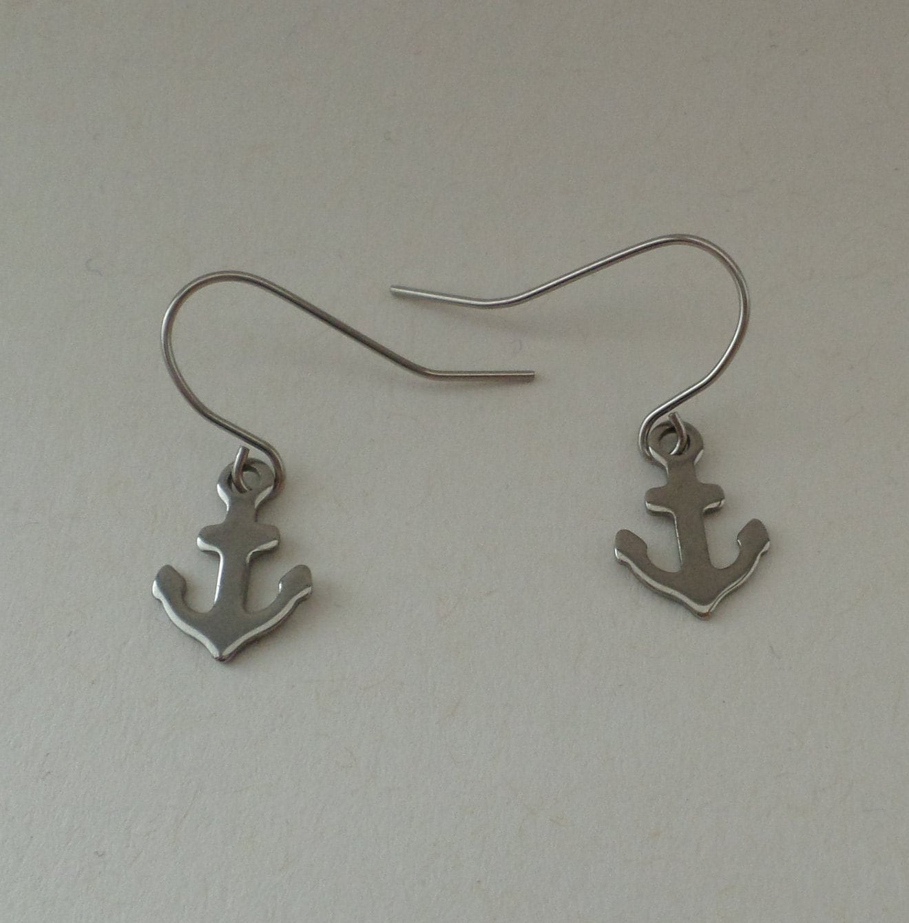 Edelstahl Ohrringe - Kleiner Anker von BonniesKreativwerk