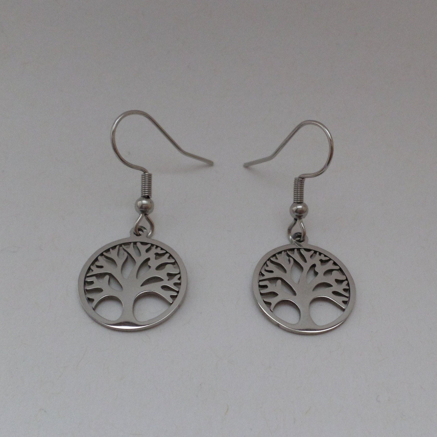 Edelstahl Ohrringe - Lebensbaum von BonniesKreativwerk