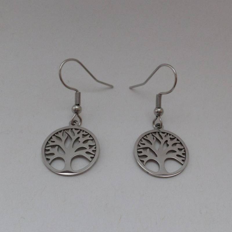 Edelstahl Ohrringe - Lebensbaum von BonniesKreativwerk
