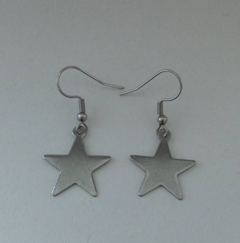 Edelstahl Ohrringe - Stern von BonniesKreativwerk