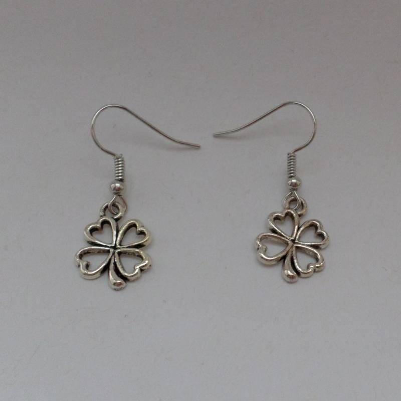 Glücks Ohrringe - Kleeblatt Antik Silber von BonniesKreativwerk