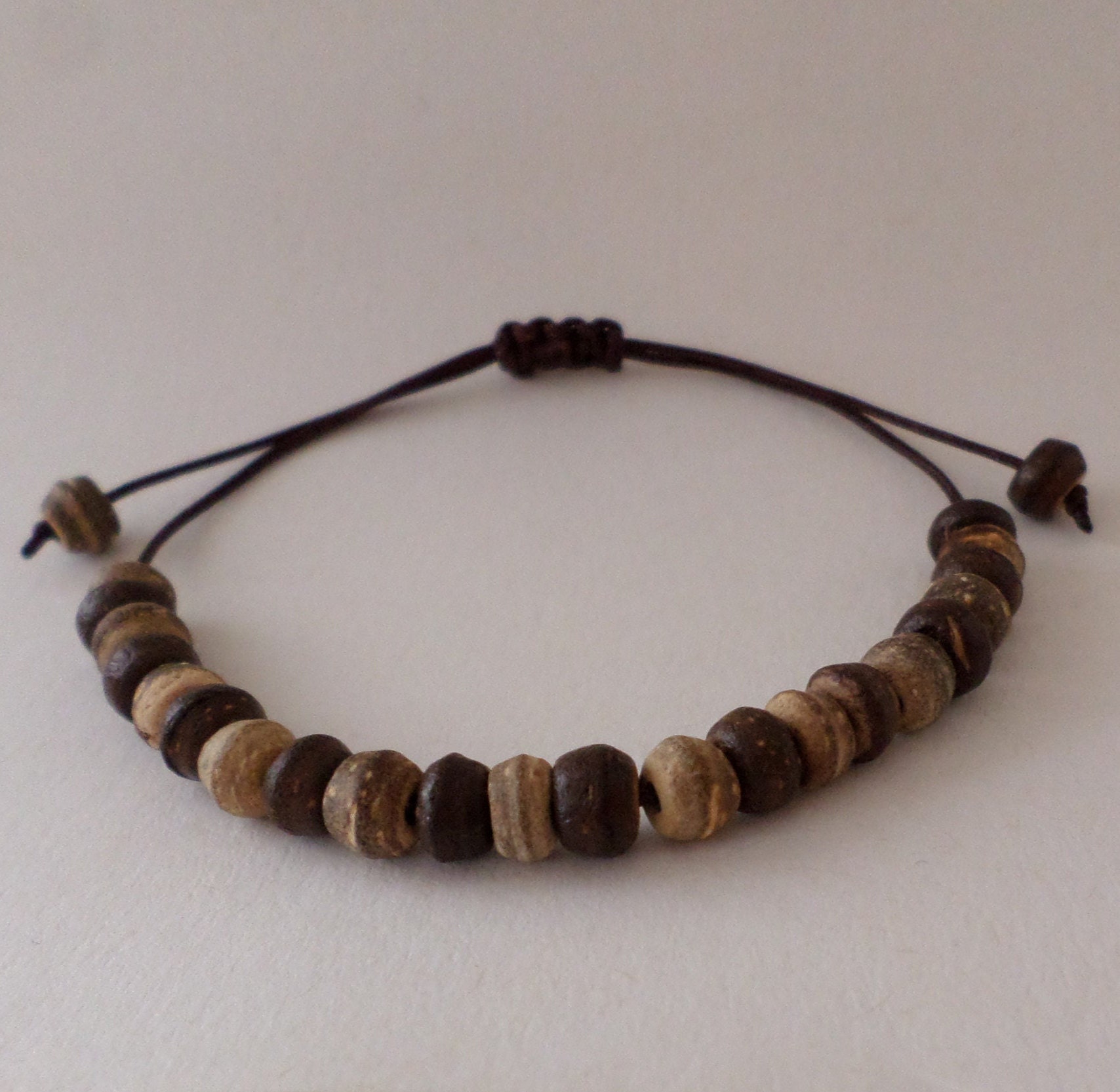 Kokosperlen Armband - Braun | Dunkel & Hell von BonniesKreativwerk