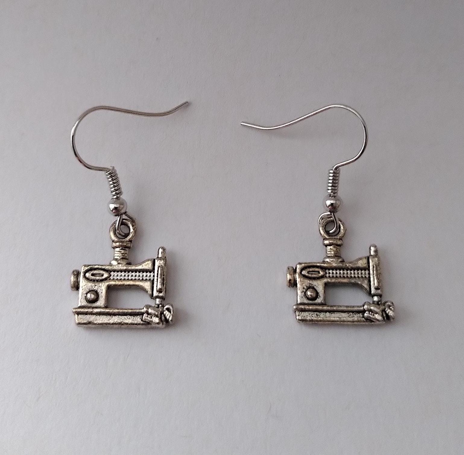 Nähmaschinen Ohrringe - Antik Silber von BonniesKreativwerk