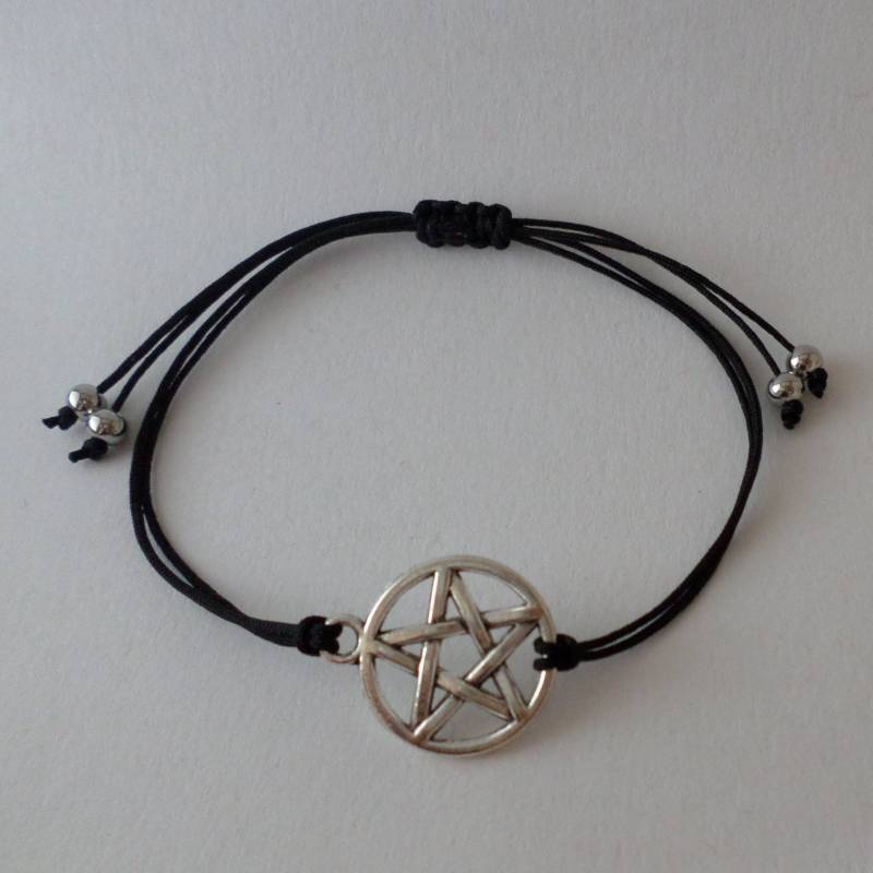 Pentagramm Armband - Antik Silber Verschiedene Farben von BonniesKreativwerk